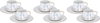 Al Saif Gallery Porcelain Coffee Cup Set, 12 Pieces, 90 ml - White Golden product image 1