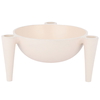 Al Saif Gallery Plated Iron Serving Bowl, 20x20x10 cm, Round, with Candle Legs - Light Beige product image 1