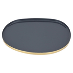 Al Saif Gallery Metal Sweet Serving Plate, 31.5X23.4X1.8 Cm - Golden Gray product image 1