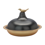 Round Tamriya  with bird cover, steel Al Saif Gallery, 13x13x7 cm - gold product image 1