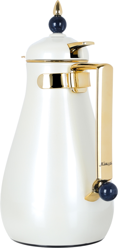 Al Saif Gallery Crystal Steel Thermos Set, 0.75 / 1 Liter, 2 Pieces, Tofaria - Pearl Gold product image 8