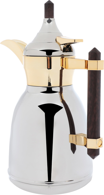 Steel Al Saif Gallery Dallah, 350 ml, with wooden handle - silver product image 2