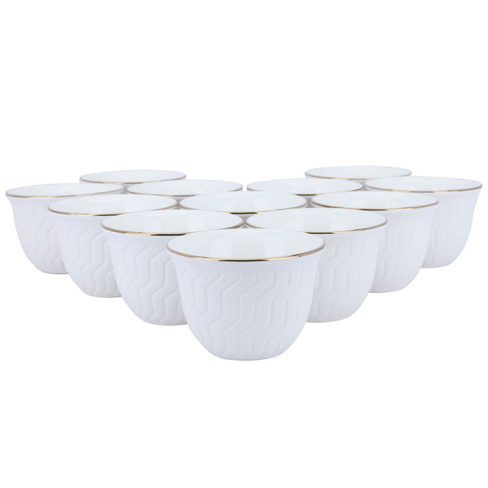 Al Saif Gallery porcelain coffee cup set, 12 pieces - white product image 2