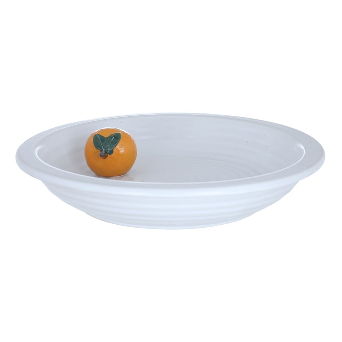 Al Saif Gallery porcelain soup bowl, 19.2 x 19.2 x 4.2 cm, decorated with orange - white product image 2