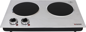 Edison Double Ceramic Burner, Rectangle, 2400W, 505X335X85 Mm - Silver product image