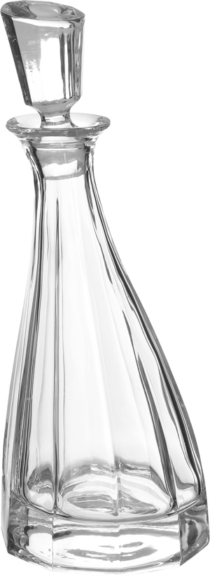 Al Saif Gallery Max glass bottle, 1 litre, ribbed, with lid - transparent product image