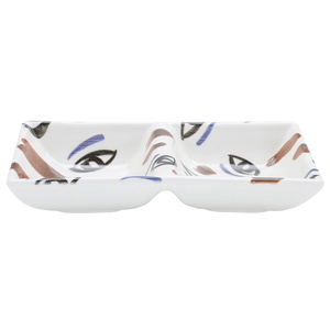 Al Saif Gallery porcelain serving plate, rectangular, two sections - colored product image