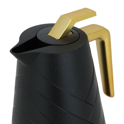 ترمس جلوري، 1 لتر، حافظة داخلية زجاج، هيكل خارجي بلاستيك - أسود product image 4