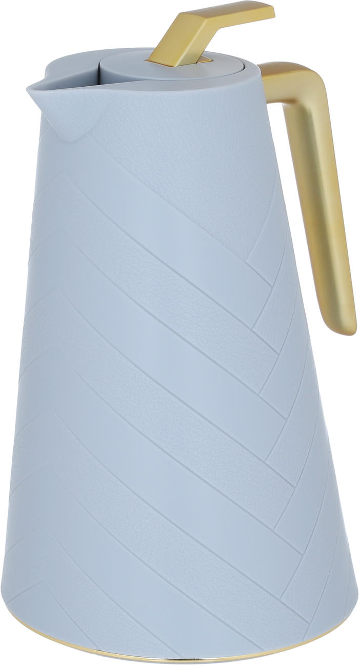 Glory Pro Plastic Alsaif Gallery Thermos, 1.5 litres, golden handle - light gray product image 3