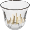 Al Saif Gallery Harmony Glass Coffee Cup Set, 6 Pieces, 90 Ml, Golden Pattern - Clear product image 2