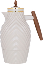 Noora plastic thermos from Al Saif Gallery, 1 liter, with wooden handle - pink product image 1