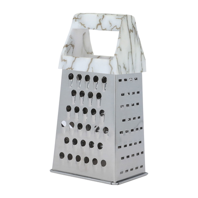 Al Saif Gallery steel grater, with plastic handle, size 6 - white product image 1