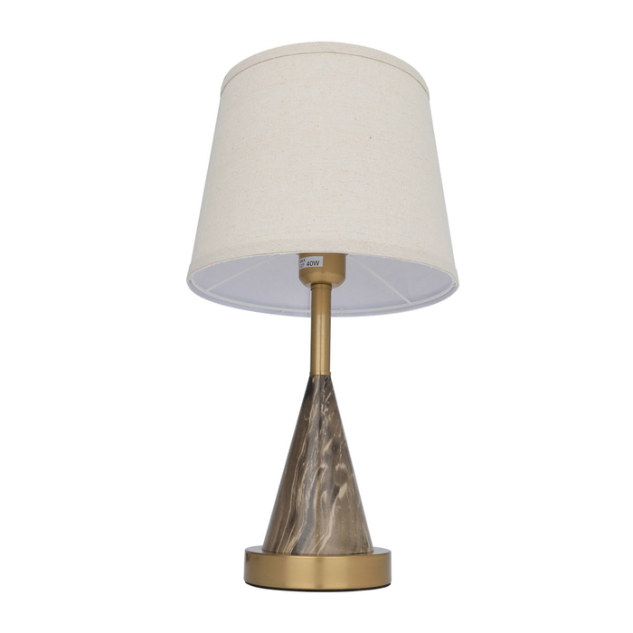 Al Saif Gallery steel lampshade, 8x10x8 inches, marble - gold product image 2