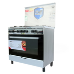 Dura DEGCFY9060A Elegant Steel gas oven, 5 burners, 90 x 60 cm, full safety - Silver product image 3