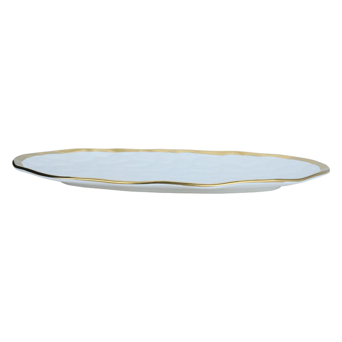 Al Saif Gallery Porcelain Serving Plate, 14 inches, oval - white product image 4