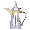 Al Saif Gallery Sulaiman Steel Dallah, 0.50 liters - Gold Silver product image 1