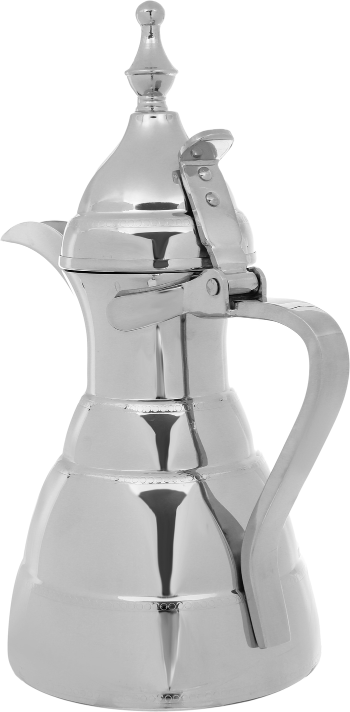 Alsaif Plus Marhaba Diriyah Dallah and Tea Pot Steel, 2 pieces, 1.4/2 litres, large - silver product image 7