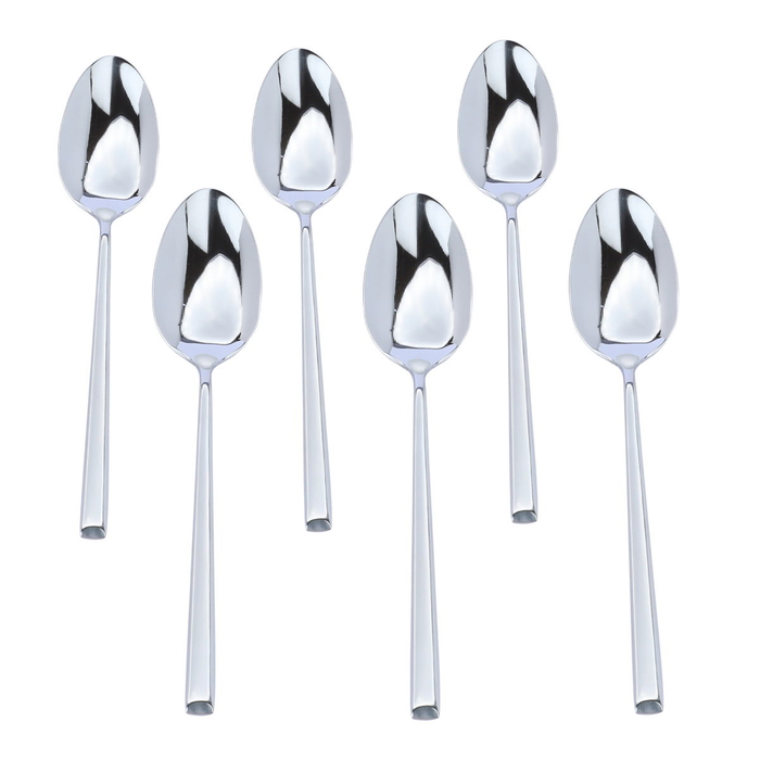 Al Saif Gallery Steel Sweet Spoons Set, 6 Pieces - Silver product image 2