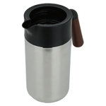 Tara Plastic Timeless Thermos, 1.2 Liter, Wooden Handle, Squeeze - Silver product image 3