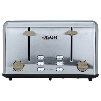 Edison Electric Toaster, 4 Slices, 1600 Watt - Silver product image 2