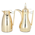 Al Saif Gallery Alaa stainless steel thermos set, two pieces, 1/1 liter - gold product image 1