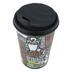 Al Saif Gallery plastic coffee and tea cup, 340 ml, black-coloured lid product image 2