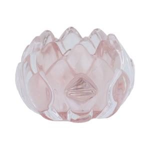 Al Saif Gallery Glass Candle Holder, 5.3 x 8.3 x 8.3 cm, Round - Light Pink product image