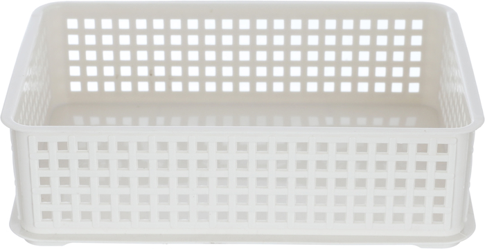 Al Saif Gallery Plastic Storage Basket, 24 x 16.7 x 6.9 cm - White product image 1