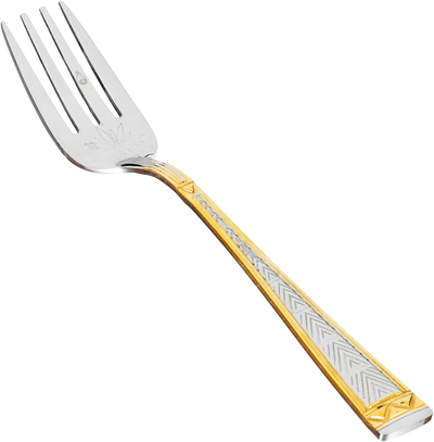 طقم شوك حلا استيل السيف غاليري، 6 قطع، نقش مثلث - فضي product image 2