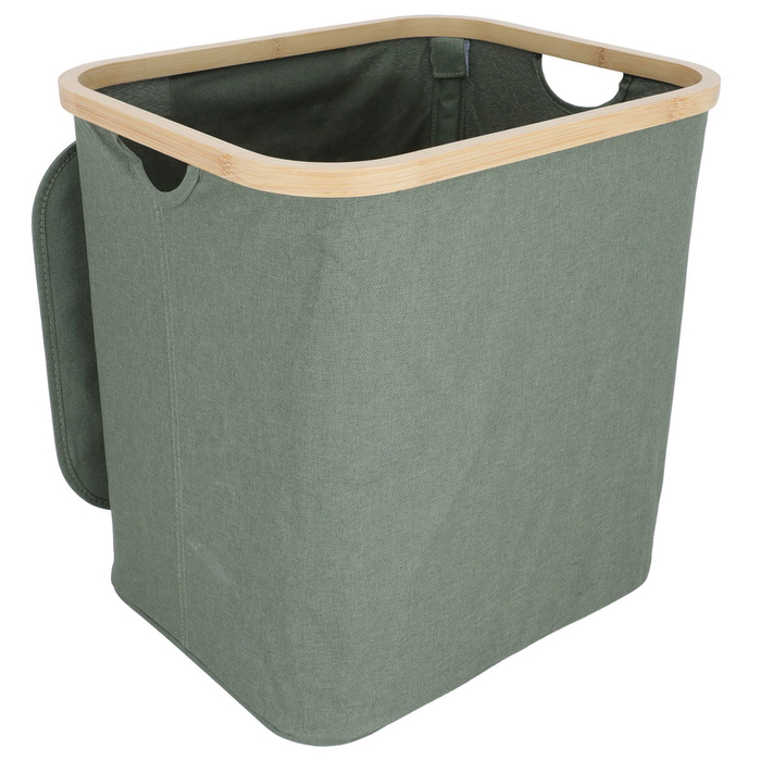 Al Saif Gallery Fabric Laundry Basket, Rectangle, Cover - Green product image 2