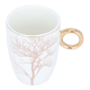 Al Saif Gallery porcelain mug, 200 ml, golden-white tree pattern product image 2