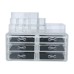 Al Saif Gallery acrylic makeup drawer organizer, with shelf - transparent product image