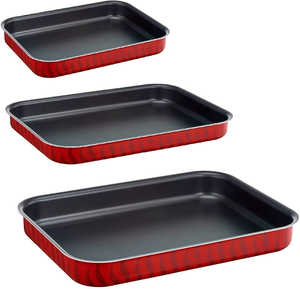 Tefal Oven Tray Set, 3 Pieces - Red product image