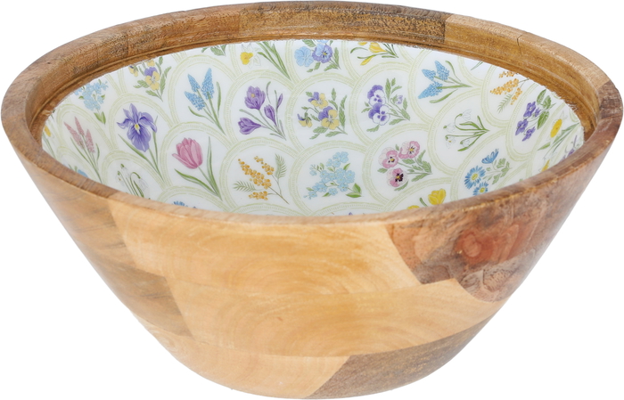 Al Saif Gallery Wooden Serving Bowl Set, 10 x 4 cm, Round, Lid, 3 Pieces - Colorful Wooden product image 4