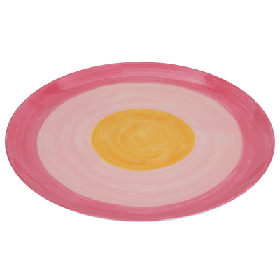 Al Saif Gallery porcelain dessert serving dish, 2 x 45 cm, flat round - pink product image 2