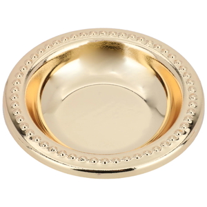 Noa Steel Al Saif Gallery Plate, Round - Gold product image