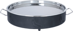 Al Saif Gallery steel food warmer, 14 x 46 x 54 cm, circular - black silver product image 1