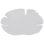 Al Saif Gallery painted iron sweet dish, 27 x 27 x 2.9 cm, leaf shape - light gray product image 1