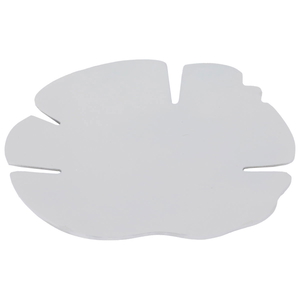 Al Saif Gallery painted iron sweet dish, 27 x 27 x 2.9 cm, leaf shape - light gray product image