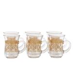 Max Glass Teapot Set, Gold Embossed, 6 Pieces - Clear product image 1