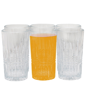 Al Saif Gallery glass cups set, 6 pieces - clear product image