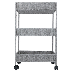 Al Saif Gallery Wicker Food Cabinet, 3 Shelves, 77.5X33X52 Cm - Gray product image