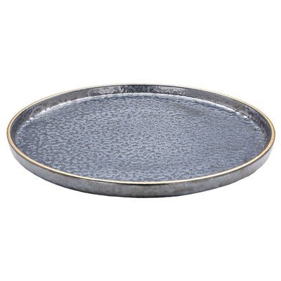 صحن تقديم بورسلان السيف غاليري، 23 سم، دائري، مسطح - أسود product image 1