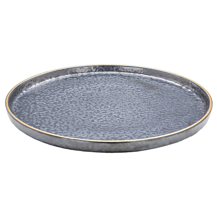 صحن تقديم بورسلان السيف غاليري، 23 سم، دائري، مسطح - أسود product image 1