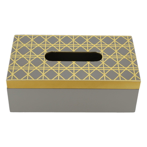 Al Saif Gallery Plastic Tissue Box, Rectangle - Gray product image