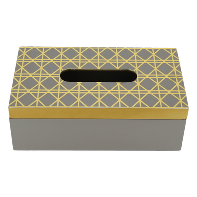 Al Saif Gallery Plastic Tissue Box, Rectangle - Gray product image 1