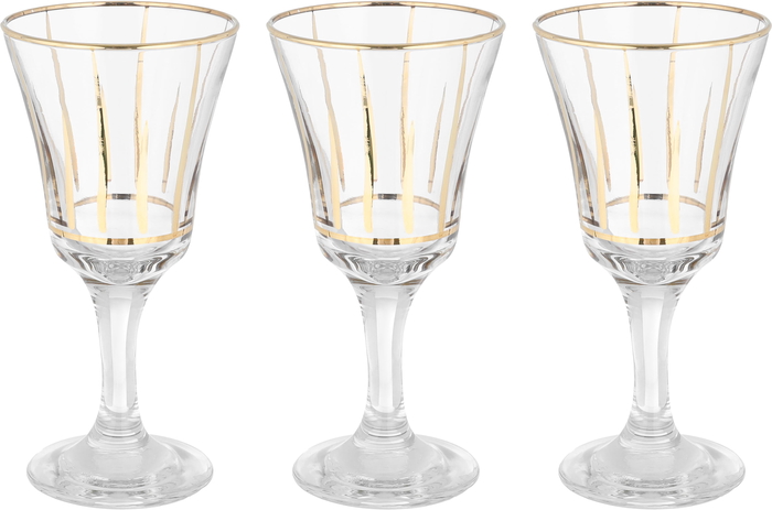 Al Saif Gallery Glass Cups Set, 3 Pieces, 250 Ml - Clear product image 1