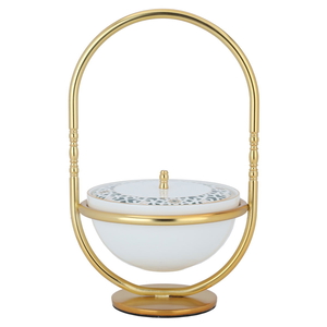 Steel Al Saif Gallery date, round, gold-white stand product image