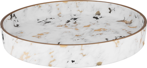 Al Saif Gallery porcelain dessert serving dish, 30x30x4.5 cm, round, deep - white marble product image