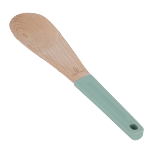 Al Saif Gallery wooden spoon, with silicone handle - green product image